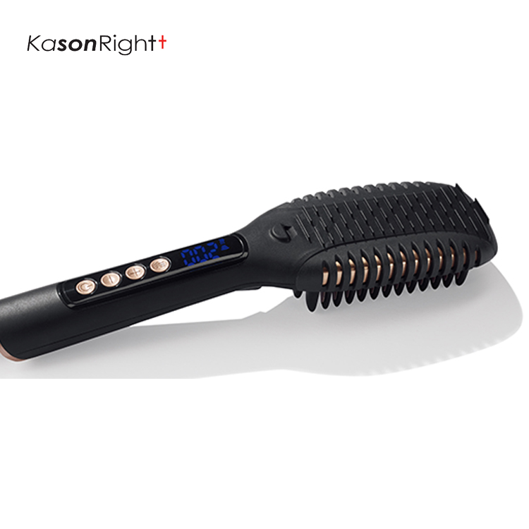 Brosse à lisser les cheveux à Volume latéral 3 en 1, affichage LED, peigne multi-cheveux à chauffage rapide MCH