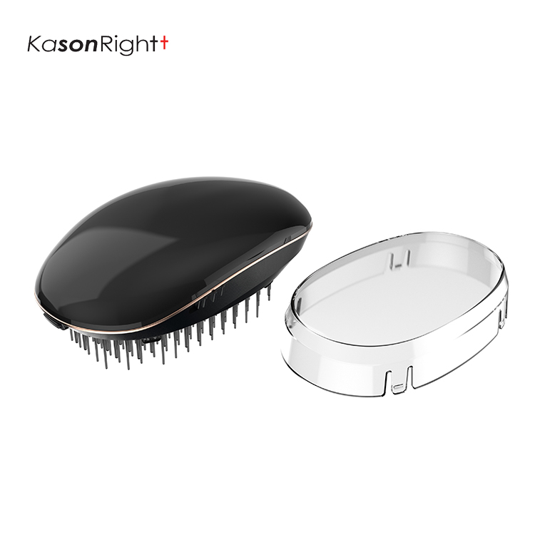 Brosse à cheveux ionique démêlante, compacte et fonctionnant sur batterie, brosse à cheveux avec technologie ionique pour des cheveux lisses et brillants
