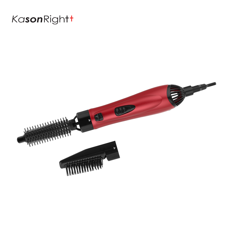 Brosse sèche-cheveux 4 en 1, ensemble de brosses à air chaud avec tête d'accessoires interchangeables à 2 vitesses pour lisser, volumiser, boucler et sécher les cheveux